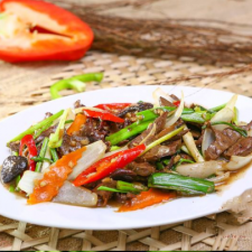 Tim gan xào ớt Đà Lạt